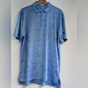 Peter Millar Men's Summer Comfort Polo Crown Sport All Over Print Size M